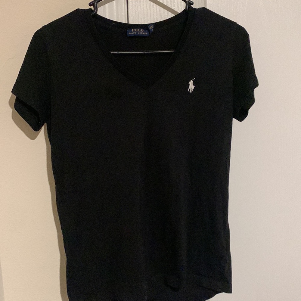 Women’s Black Polo V Neck
